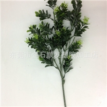 厂家供应米兰叶单枝仿真花头东莞仿真装饰花仿真干花