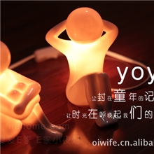 创意家居摆设YOYO小人灯陶瓷装饰小夜灯