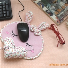 1020卡通时尚款电脑鼠标垫护腕垫粉紫蓝三色