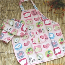 儿童围裙袖套罩衣画画衣三件套E115