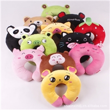 毛绒玩具卡通U型枕保健护颈枕抱枕靠垫午休枕头汽车靠枕旅行U枕