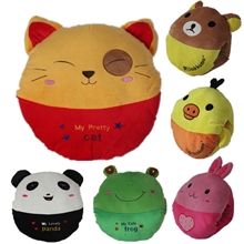 毛绒卡通暖手抱枕靠垫暖手捂子暖手宝暖手套腰靠腰垫腰枕暖手枕