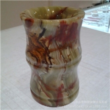 玉石笔筒玉石工艺品文具礼品精品文具