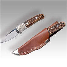 汉威金属丛林人（鹿角柄）小直刀#2未开刃随身小刀