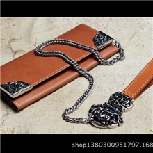 特惠草原特色正宗内蒙古纯皮皮夹子钱包长款皮包钱夹男款