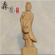 黄杨木雕提篮观音佛像观音菩萨佛像百态家居摆件商务礼品工艺收藏