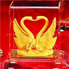 供应绒沙金、黄金工艺品、婚庆礼品永结同心