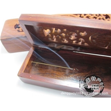 【厂方直销】花梨木线香香炉越南花梨木双喜镂空香盒