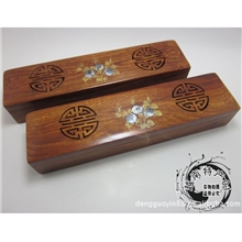 【厂方直销】越南红木香盒越南花梨木镶贝双喜镂空香盒香炉