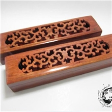 【厂方直销】印度香盒越南花梨木全镂空线香炉花梨木香筒