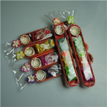 进口正品大号泰国薰香礼盒套装塔香佛香檀香圆型香座礼盒