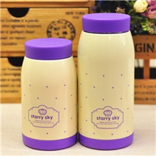 撞色保温杯美星空保温杯韩版大肚保温杯艾可丝真空不锈钢保温