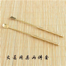 【香道用具】纯铜仿古黑檀红檀香勺2件套香炉香篆香薰配件