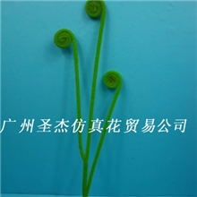 供应仿真叶子羚羊卷毛毛卷手感叶子插花叶子花材