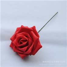pe花头玫瑰花仿真花婚礼手捧花卡通花束材料厂家批发pe花朵大红