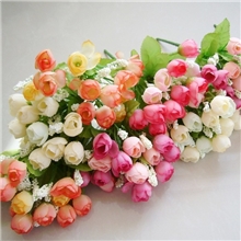 厂家直销批发！绢花假花塑料花仿真花欧式仿真花15头春色星星苞