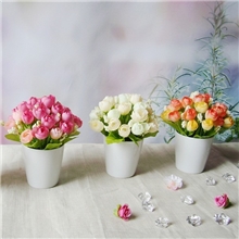 厂家直销批发！绢花假花仿真花套装批发花艺小盆栽