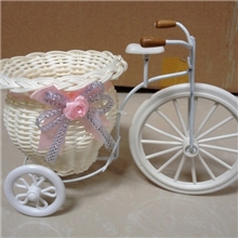 热卖！厂家直销批发塑编藤编花车花篮大轮和小轮花车