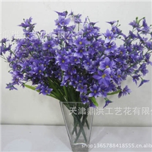 仿真花仿真花厂家绢花直销批发把花六角兰兰花