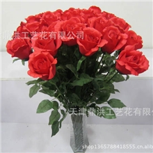 仿真花厂家绢花直销批发单支玫瑰玫瑰花