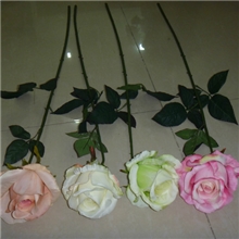 经销批发单枝月季玫瑰花手感玫瑰欧式仿真花支持混批