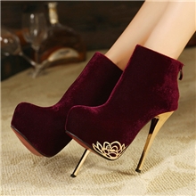 批发女鞋秋季新款靴子冬鞋女OL高跟细跟冬天短靴马丁靴裸靴