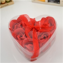 【乐品】爱心6朵装/玫瑰花香皂花/创意新奇特促销礼品礼物批发