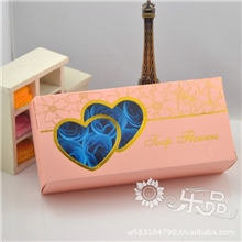 【现货】浪漫双心烫金盒10朵/创意浪漫情侣礼品/小商品批发进货