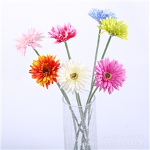 热销仿真花逼真度极高仿真花单枝雏菊雏菊仿真花塑料花束
