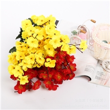 夏季热销新品仿真花逼真度极高仿真9叉梅花仿真花批发