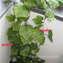 高仿真葡萄叶藤蔓条彩印防水防晒大叶子藤带须葡萄架