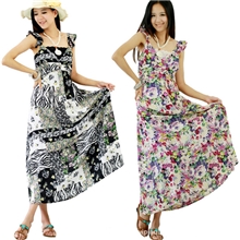 平生缘夏新款波西米亚雪纺及踝长裙吊带连衣裙LD-102006