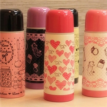 韩版图案保温杯保暖杯350ml进口不锈钢2个起批发可混批