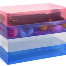 RM彩色透明抽屉式/塑料水晶彩色透明鞋盒/彩色鞋盒厂家直销