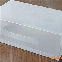 厂家生产塑料PP透明收纳水晶鞋盒/男款侧开手提式（45码）