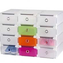 厂家鞋盒批发供应/透明鞋盒/塑料鞋盒/金属包边鞋盒收纳盒