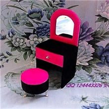 家具系列绒布首饰盒梳妆台凳子两件套珠宝盒家具系列a05-307h