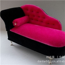 批发婚庆礼物欧式绒布首饰盒珠宝盒创意家具系列沙发a08-307