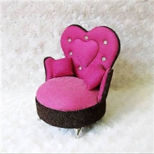 礼品盒迷你家具系列绒布首饰盒化妆盒爱心椅小椅子a36-392
