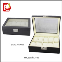 厂家直销高档大方展示皮革多支装手表盒皮制十只装PU手表包装盒