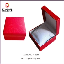 深圳群盛包装公司批发礼品手表包装盒红色喜庆手表盒特种纸表盒