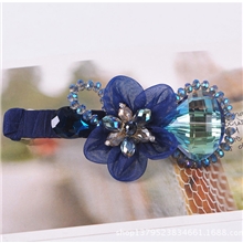 皇饰经典韩版手工大贝壳状水晶边夹马尾夹大发夹水钻边夹