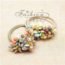 品新款韩国头饰进口发圈发绳百搭花瓣韩版批发饰品首尔订单米珠