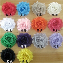 批发2.5inchShabby破旧毛边网纱花外贸儿童头花配件网店货源