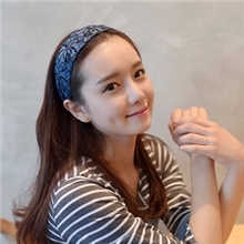 韩版蕾丝宽边气质刺绣花布艺玫瑰花纹发箍发饰品韩国头饰头箍头饰