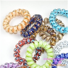 印花图案电话线圈多色加粗加大号手环发圈发饰