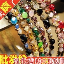 韩版多彩超闪不规则水晶发箍缠绕边夹头箍发饰义乌2-10元店批发