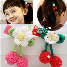 儿童头饰发饰发夹厂家批发手勾樱桃小发夹YJ098