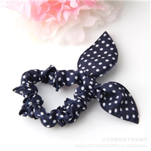 韩国进口正品发饰布艺可爱兔耳朵发绳头花头绳皮筋发绳厂家批发