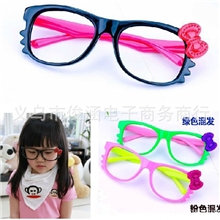 可爱蝴蝶结小猫咪镜框儿童眼镜韩版儿童框架眼镜JH-JY005